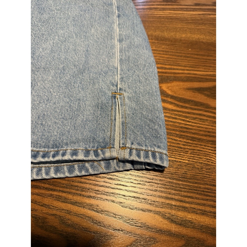 Pull & Bear Women S Light Wash Denim Mini Skirt Coastal Cowgirl Y2K Western Slit - Picture 13 of 14